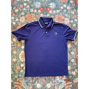 Good Good Golf Polo Shirt Mens Medium Blue Short Sleeve Performance Stretch